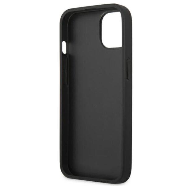Guess Saffiano Metal Logo Stripes - Etui iPhone 13 mini (szary)