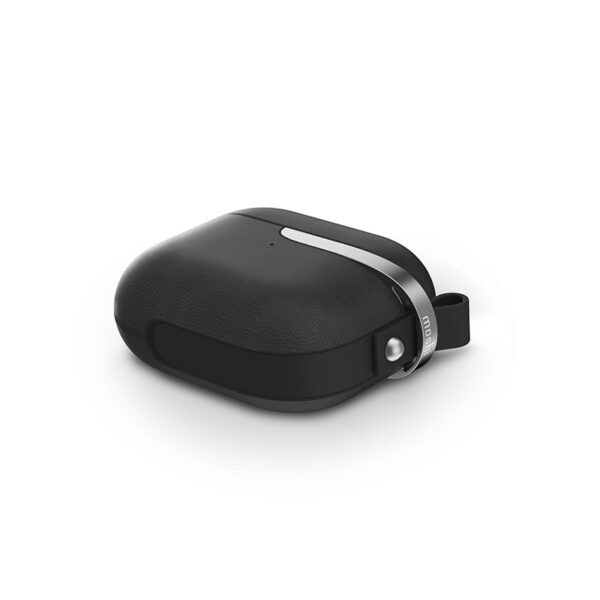 Moshi Pebbo Luxe – Etui AirPods 3 z odpinanym paskiem na rękę (Charcoal Black)