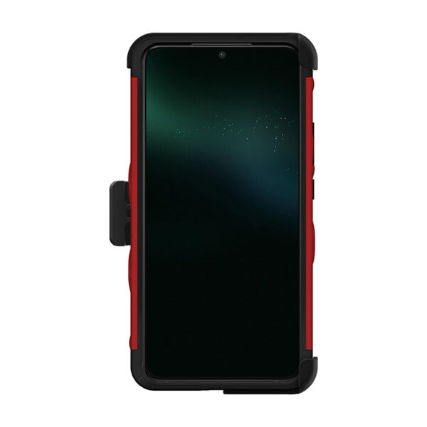 ZIZO BOLT Series - Pancerne etui Samsung Galaxy S22+ ze szkłem 9H na ekran + uchwyt z podstawką (czerwony)