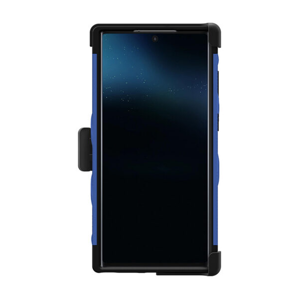 ZIZO BOLT Series - Pancerne etui Samsung Galaxy S22 Ultra ze szkłem 9H na ekran + uchwyt z podstawką (niebieski)