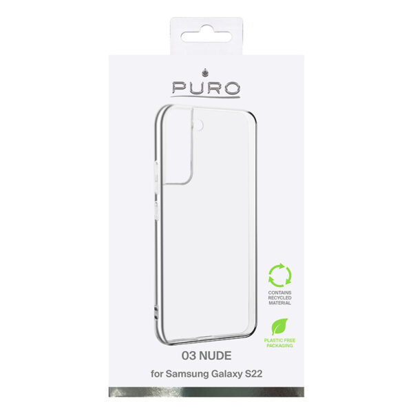 PURO 0.3 Nude - Etui ekologiczne Samsung Galaxy S22 (przezroczysty)