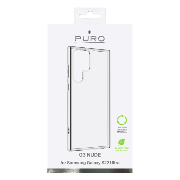 PURO 0.3 Nude - Etui ekologiczne Samsung Galaxy S22 Ultra (przezroczysty)