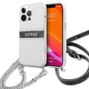 Guess 4G Silver Stripe Crossbody - Etui iPhone 13 Pro Max