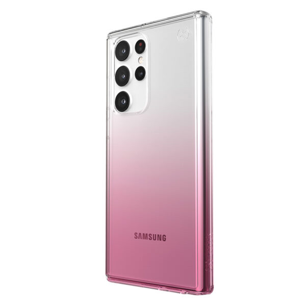 Speck Presidio Perfect-Clear Ombre - Etui Samsung Galaxy S22 Ultra z powłoką antybakteryjną MICROBAN (Clear/Vintage Rose)