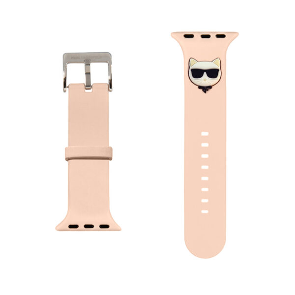 Karl Lagerfeld Silicone Choupette Head – Pasek do Apple Watch 38/40/41 mm (różowy)