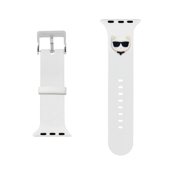 Karl Lagerfeld Silicone Choupette Head – Pasek do Apple Watch 38/40/41 mm (biały)