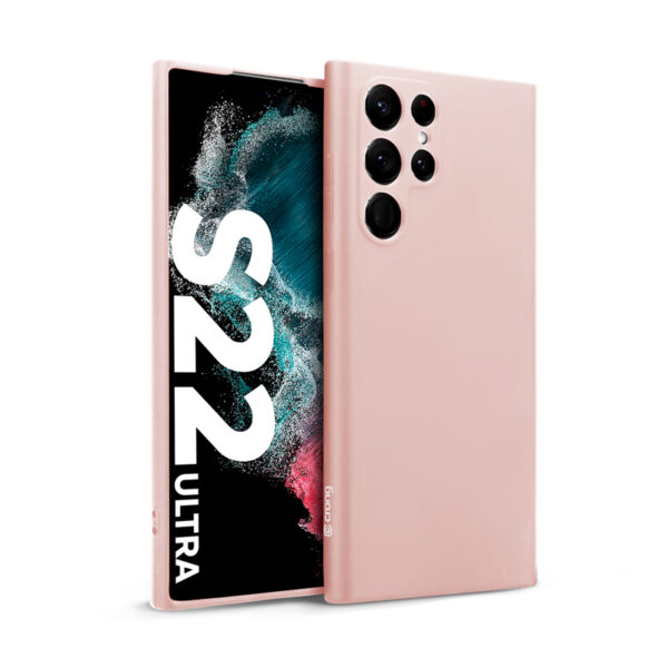 Crong Color Cover - Etui Samsung Galaxy S22 Ultra (różowy)