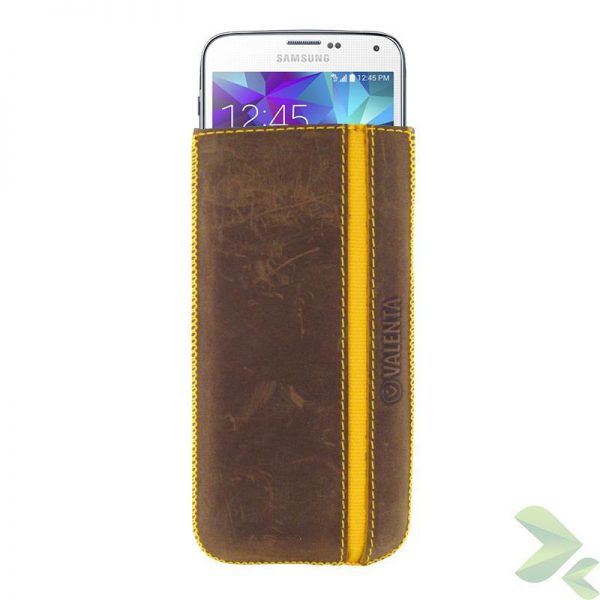 Valenta Pocket Stripe Vintage - Skórzane etui wsuwka Samsung Galaxy S5