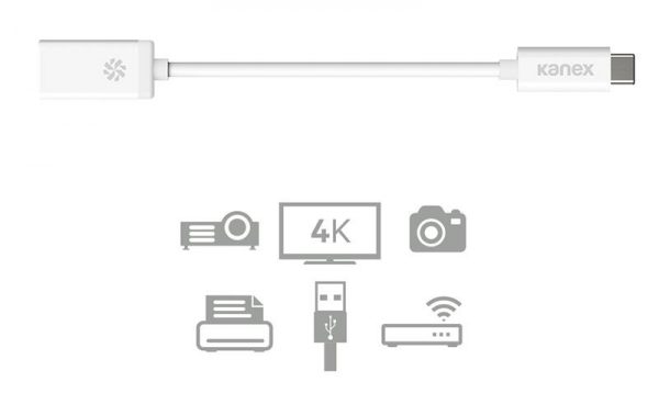 Kanex przejściówka z USB-C na USB żeński (21 cm)
