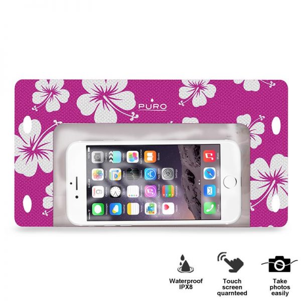 PURO Waterproof Bag - Nieprzemakalne etui smartphone/phablet max. 5.7" (różowy)