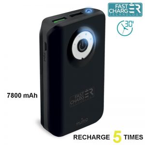 PURO Universal External Fast Charger Battery - Uniwersalny Power Bank z latarką 7800 mAh