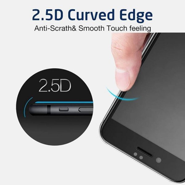 Zizo Full Edge to Edge - Szkło ochronne 9H na cały ekran iPhone 7 Plus (złota ramka)