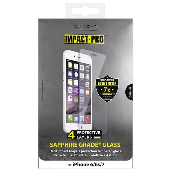 PURO Sapphire Tempered Glass - Szkło ochronne hartowane na ekran iPhone 8 / 7 / 6s / 6