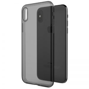 X-Doria Gel Jacket - Etui iPhone Xs / X (czarny przezroczysty)