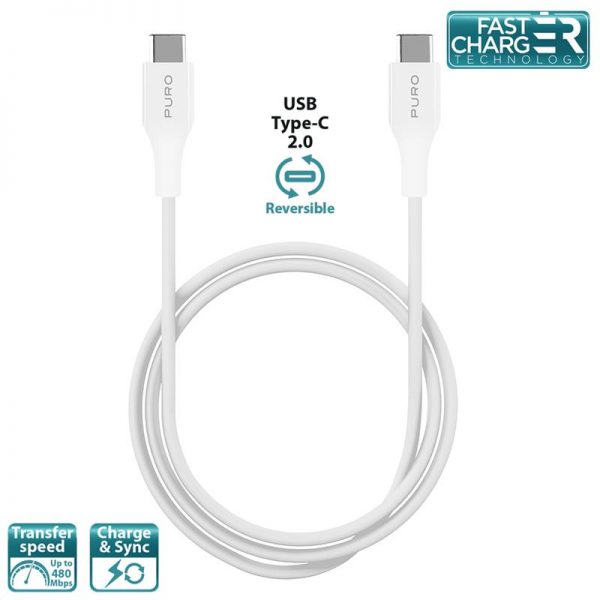 PURO Type-C Charge & Sync Cable - Kabel USB-C 2.0 na USB-C 2.0 do ładowania & synchronizacji danych