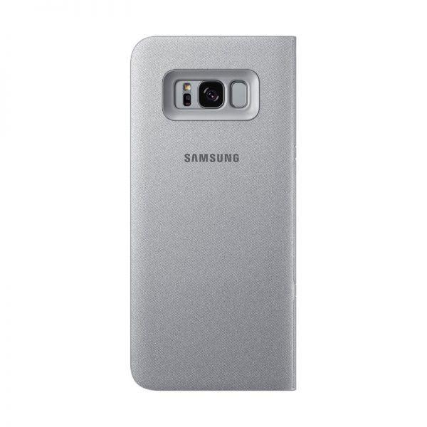 Samsung LED View Cover - Etui z klapką + kieszeń na kartę Samsung Galaxy S8+ (srebrny)