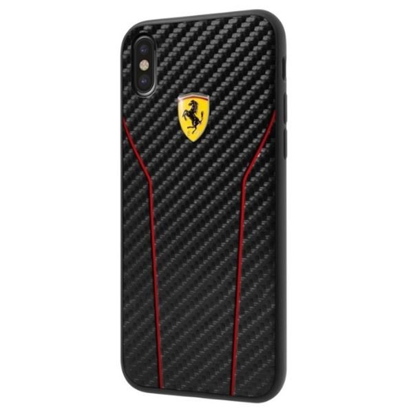 Ferrari Racing Carbon - Etui iPhone X (czarny)