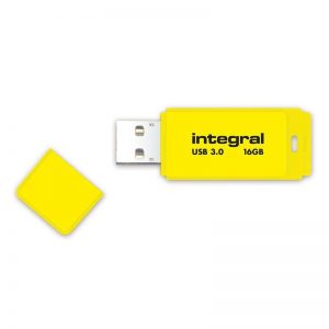 Integral Neon USB 3.0 Flash Drive - Pendrive USB 3.0 16GB 110/10 MB/s (Yellow)