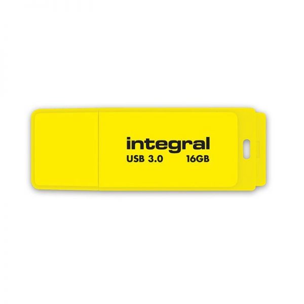 Integral Neon USB 3.0 Flash Drive - Pendrive USB 3.0 16GB 110/10 MB/s (Yellow)