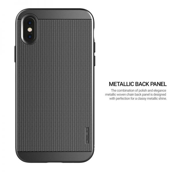 Obliq Slim Meta - Etui iPhone Xs / X (Titanium Black)