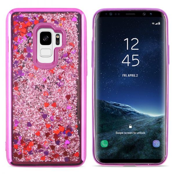 Zizo Liquid Glitter Star Case - Etui Samsung Galaxy S9 (Pink)