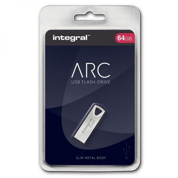 Integral Metal ARC USB 2.0 Flash Drive - Metalowy pendrive USB 2.0 64GB