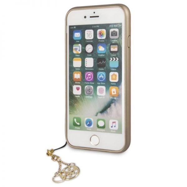 Guess 4G Charms Collection - Etui iPhone SE 2020 / 8 / 7 z zawieszką (szary)