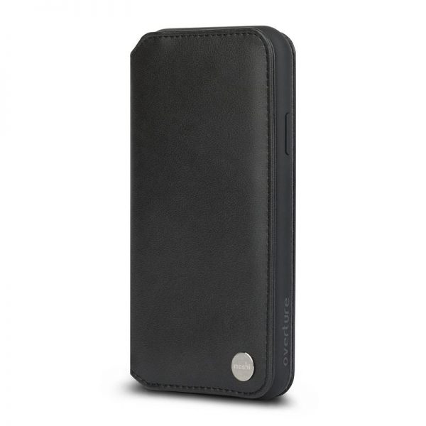 Moshi Overture - Etui iPhone XR z kieszenią na karty + stand up (Charcoal Black)