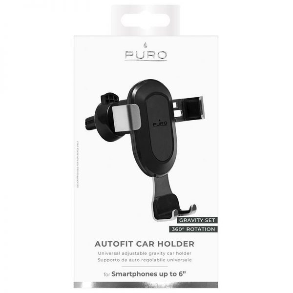 PURO Autofit Car Holder - Uniwersalny uchwyt samochodowy na kratkę wentylacyjną do smartfonów