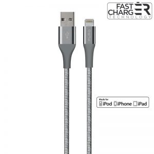 PURO Fabric K2 - Kabel w oplocie heavy duty USB-A/Lightning MFi 1