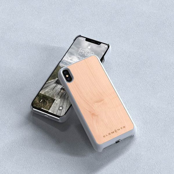 Nordic Elements Original Gefion - Drewniane etui iPhone Xs Max (Light Grey)