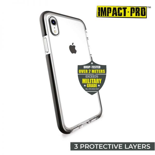 PURO Impact Pro Flex Shield - Etui iPhone XR (czarny)