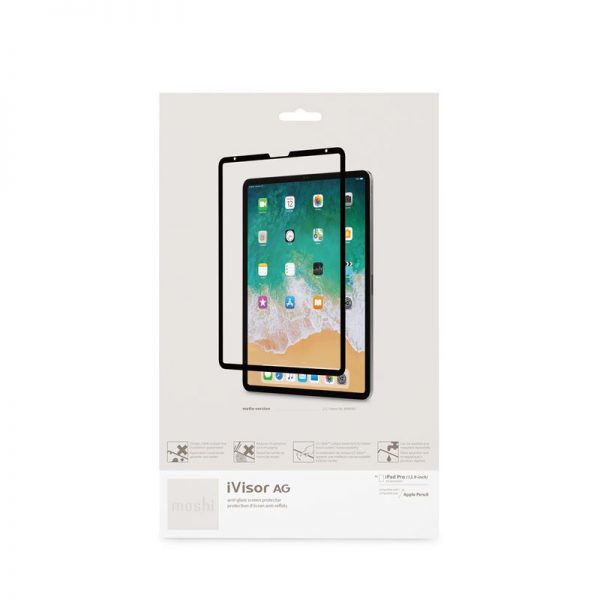 Moshi iVisor AG - Ochronna folia anty-refleksyjna iPad Pro 12.9" (2020/2018) (czarna ramka)