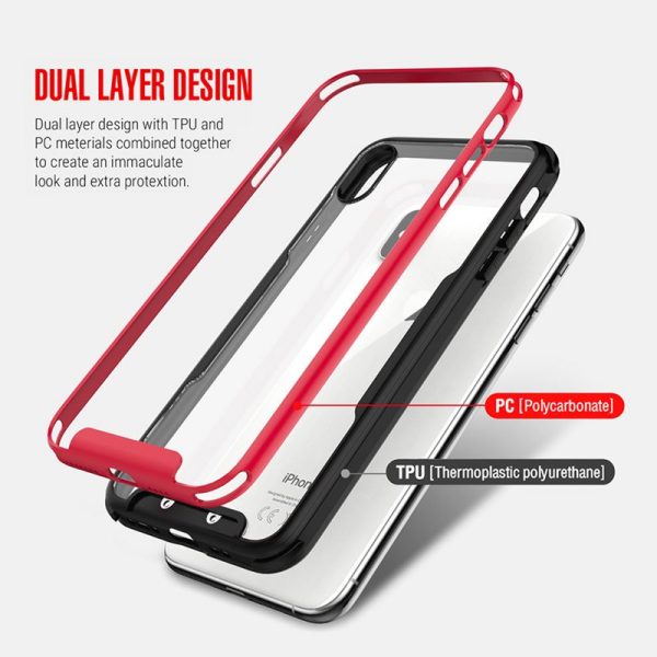 Zizo Fuse Case - Etui iPhone Xs Max + szkło ochronne hartowane na ekran (Red/Black)
