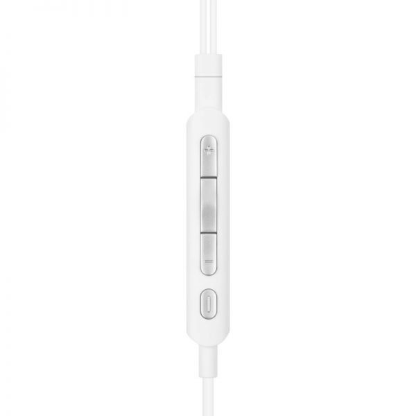 Moshi Mythro C - Aluminiowe słuchawki dokanałowe USB-C z mikrofonem (Jet Silver)