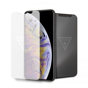 Guess Tempered Glass with invisible logo - Szkło ochronne hartowane iPhone Xs Max
