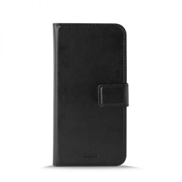 PURO Booklet Wallet Case - Etui Huawei P30 Lite z kieszeniami na karty + stand up (czarny)