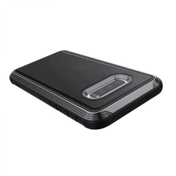 X-Doria Defense Lux - Etui aluminiowe Samsung Galaxy S10e (Drop test 3m) (Black Leather)