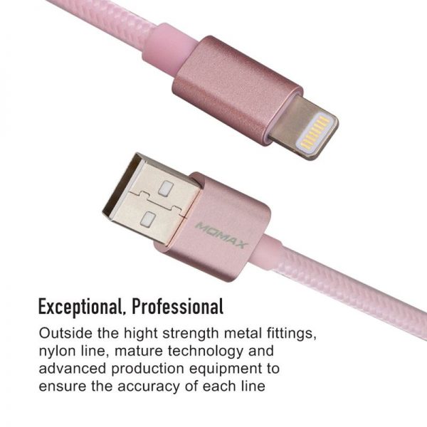 Momax Elite link - Kabel połączeniowy USB do Lightning MFi + elastyczny stojak