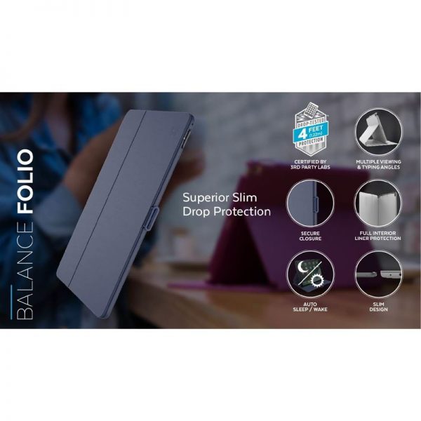 Speck Balance Folio - Etui iPad Air / Pro 10.5" w/Magnet & Stand up (Stormy Grey/Charcoal Grey)