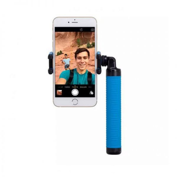 Momax Selfie Hero - Uniwersalny kij do selfie + pilot Bluetooth (100 cm) (Black/Blue)