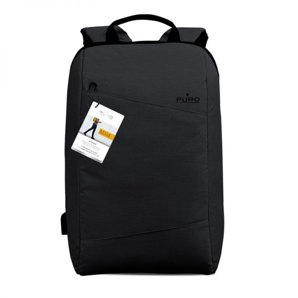 PURO Byday - Plecak z zewnętrzym portem USB MacBook Pro 15" / Notebook 15.6" (czarny)