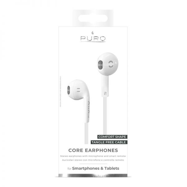 PURO Core Earphones - Słuchawki z klipsem +  mikrofon i pilot
