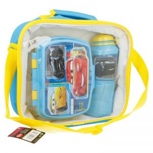 Cars - Zestaw Śniadaniówka / Lunchbox + bidon (530 ml) w torbie