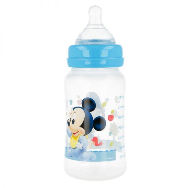 Mickey Mouse - Butelka ze smoczkiem 0 m+ 240 ml