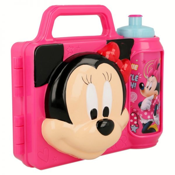 Minnie Mouse - Zestaw 3D Śniadaniówka / Lunchbox + bidon