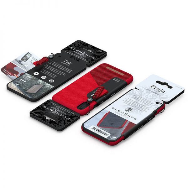 Nordic Elements Saeson Freja - Materiałowe etui iPhone XR (Red)