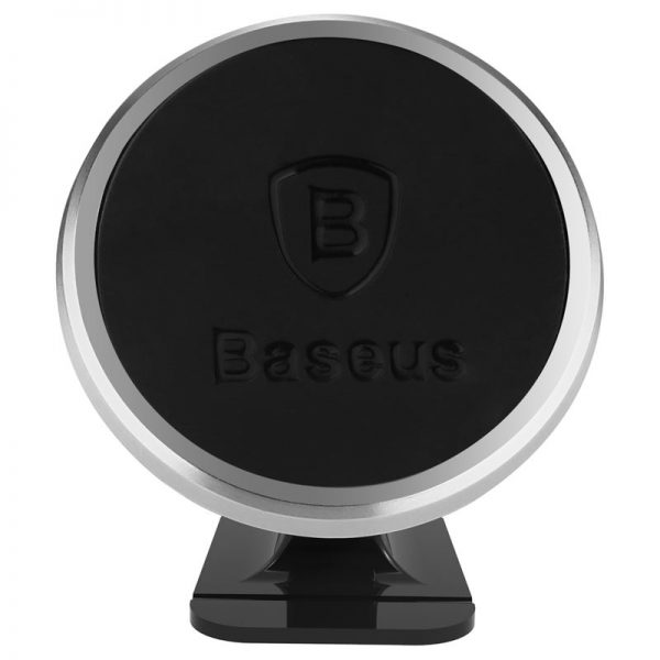 Baseus 360-degree Rotation Magnetic Mount Holder - Uchwyt magnetyczny na deskę rozdzielczą samochodu (srebrny/czarny)