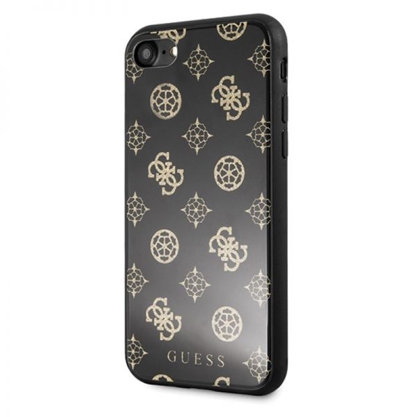 Guess Double Layer Glitter Case Peony G - Etui iPhone 8 / 7 (Black)
