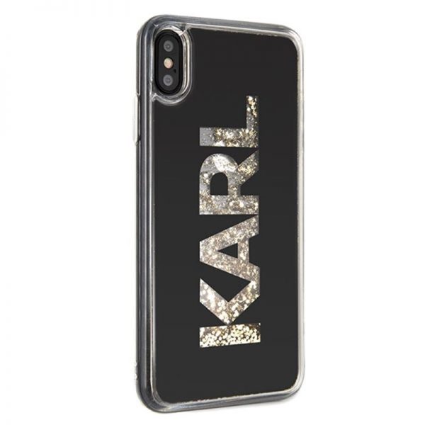 Karl Lagerfeld Logo Karl - Etui iPhone Xs Max (Gold Glitter)